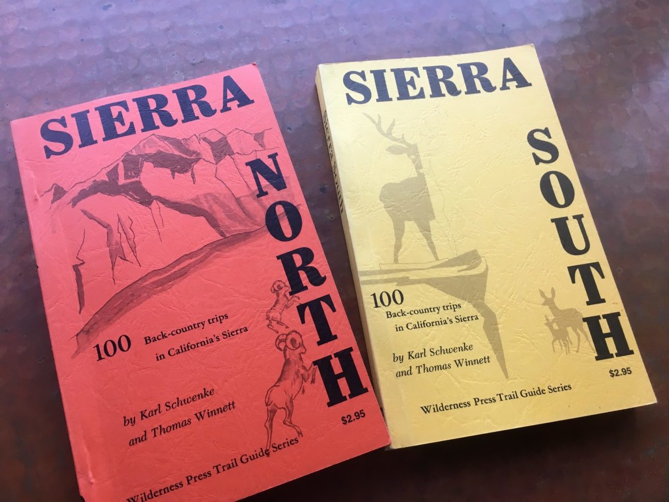 Wilderness Press 50th Anniversary, Sierra North, Thomas Winnett, old guidebooks