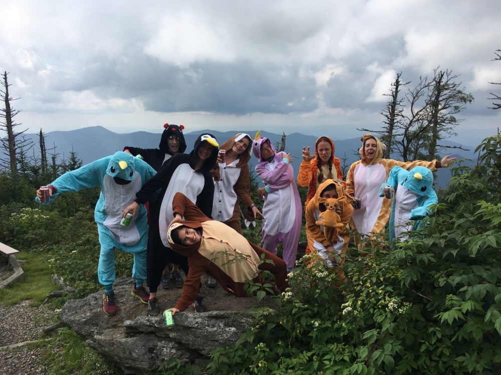 Hiking in a Onesie, Wilderness Press, hiking costumes, adult onesie