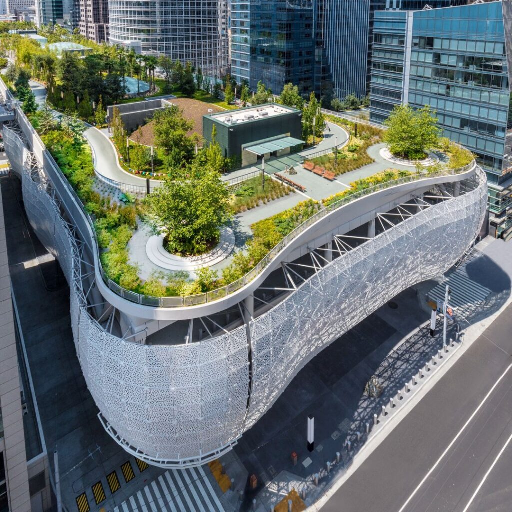 Rooftop view of TJPA’s Salesforce Park